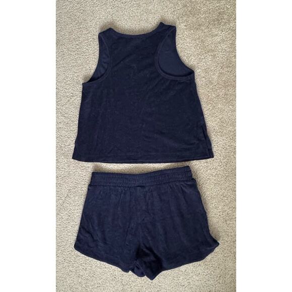 A New Day Terry Cloth Tank Top & Shorts Navy Blue size Women’s Size Small - Picture 4 of 12